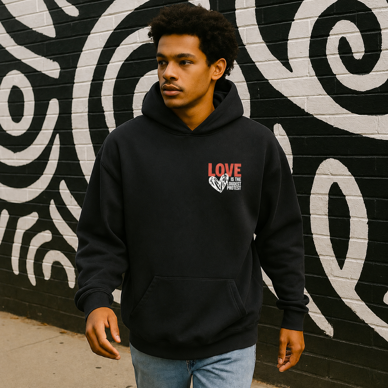 Love is the Loudest Protest Hoodie White