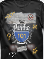 Life 101 Blue Yellow Unisex Tee