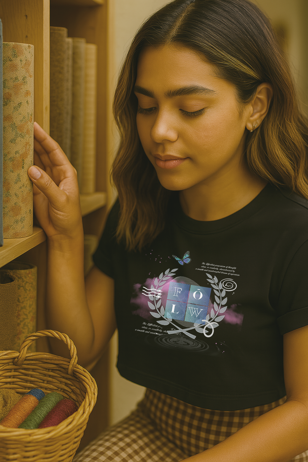 FLOW Crop Tee Pink