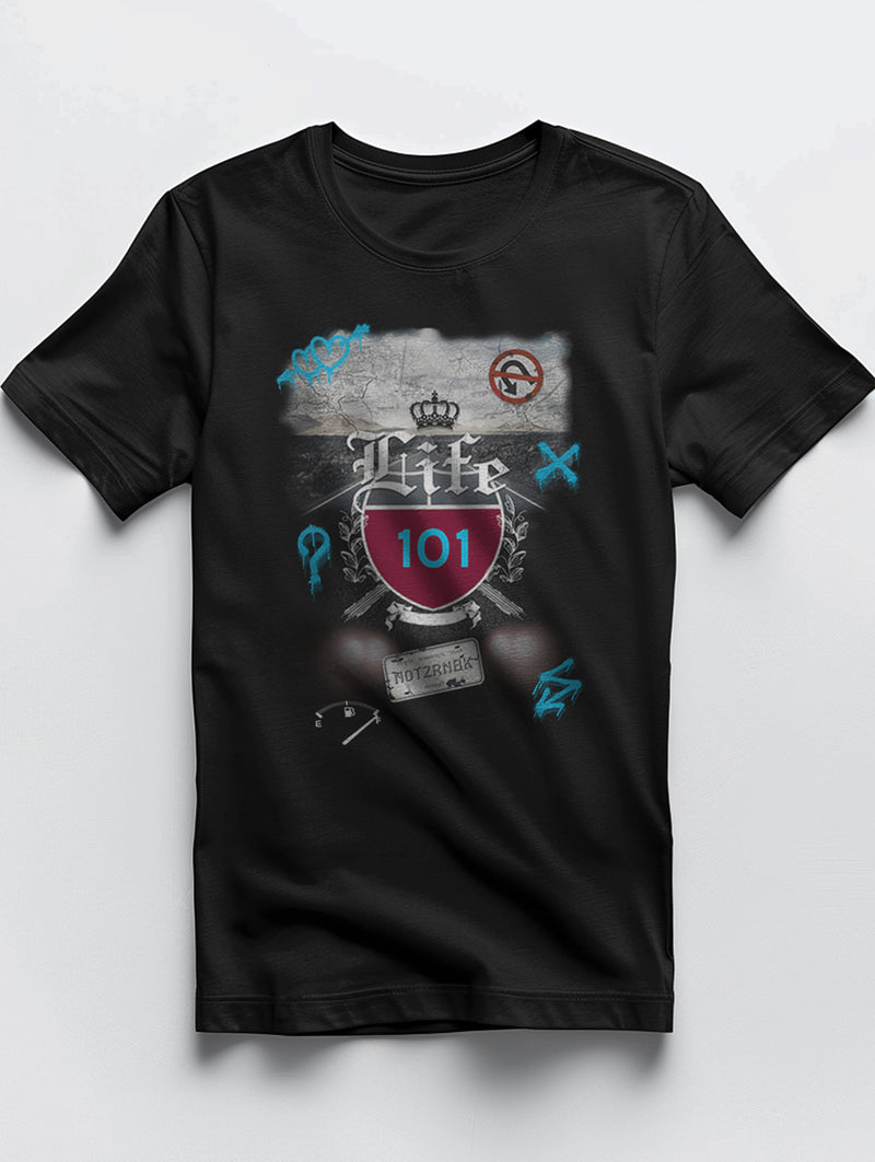 Life 101 Red Blue Unisex Tee